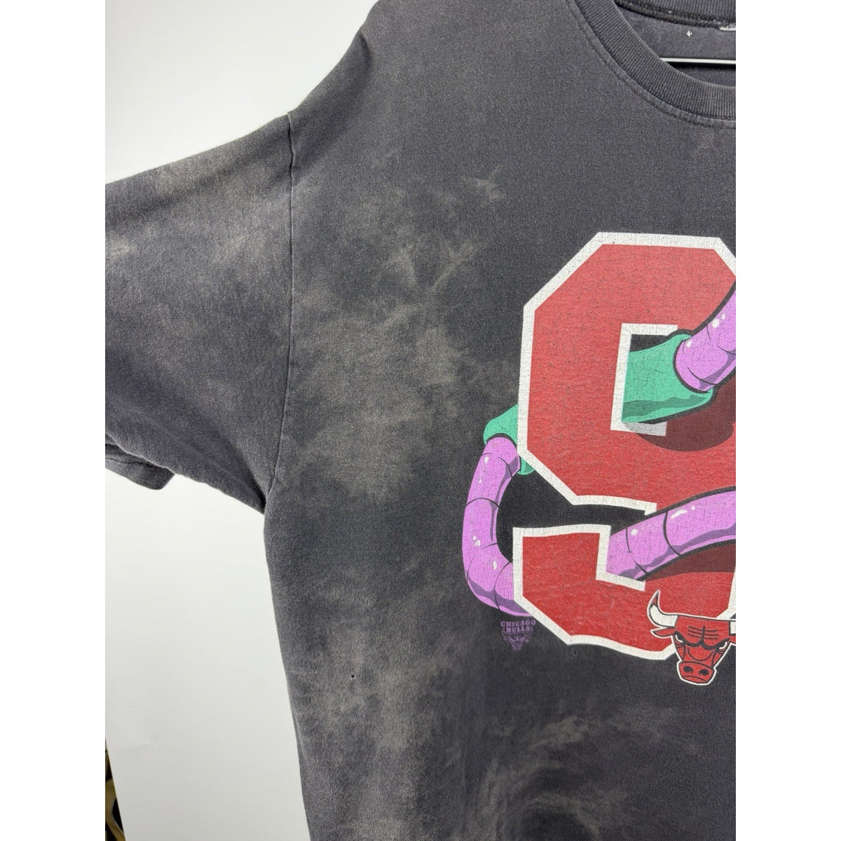 Vintage 90s Starter Dennis Rodman Chicago Bulls tee, thrashed, XXL