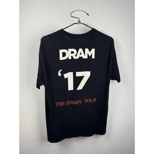 2017 D.R.A.M. DAMN. Tour Rap Tee Kendrick Lamar Opener Black Large 22"x29"