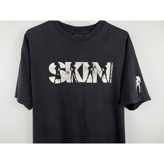 Vintage 2000’s Skin Industries Perfectly Distressed & Skoked Out Shirt XL 24x30