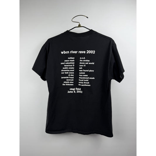 Vintage 2002 WBCN River Rave Tee Outkast Jimmy Eat World New Found Glory L 22x28