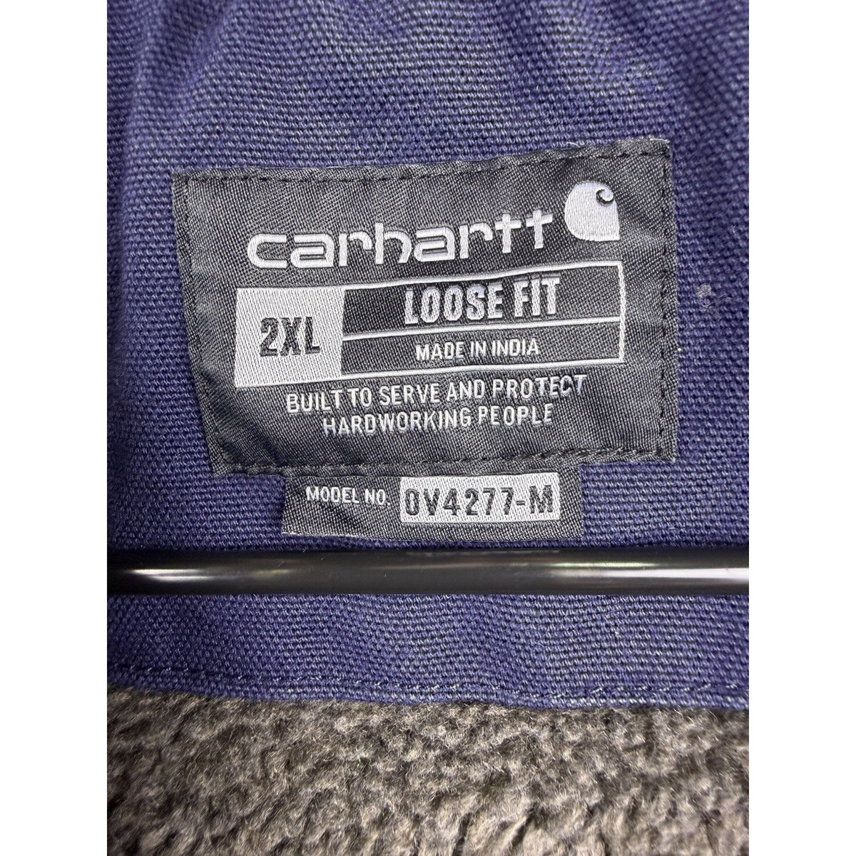 Carhartt Full Zip Sherpa-Lined Blue OV4277-M Relaxed Cotton Vest XXL 27x28
