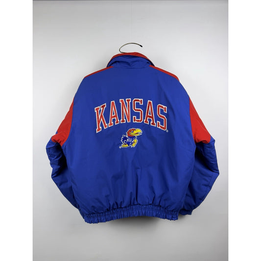 University of Kansas KU Jayhawks Logo 7 puffer jacket, 90s, Large