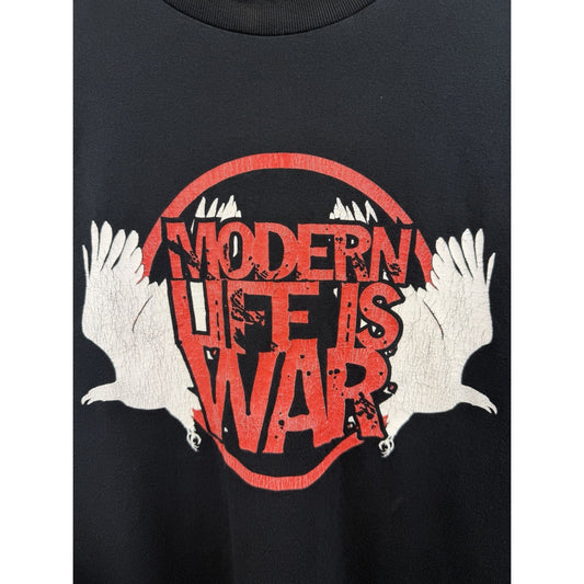 Vintage 2004 Modern Life Is War My Love My Way Shirt Hardcore Punk XL 24x29