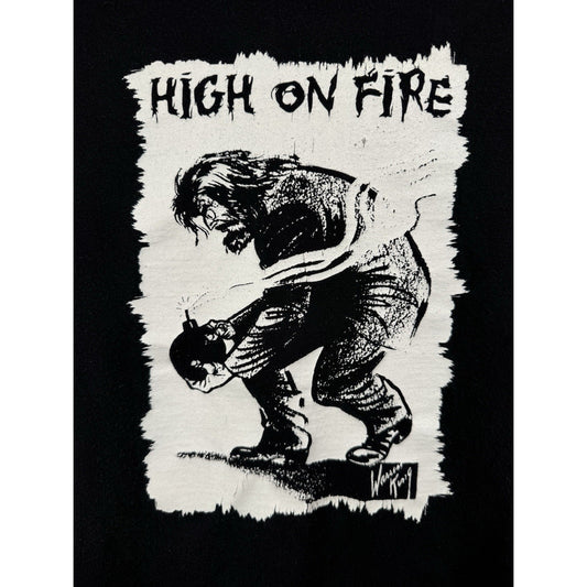 Vintage 2002 High On Fire Thieves Tour Stoner Doom Metal Matt Pike XL 23x27