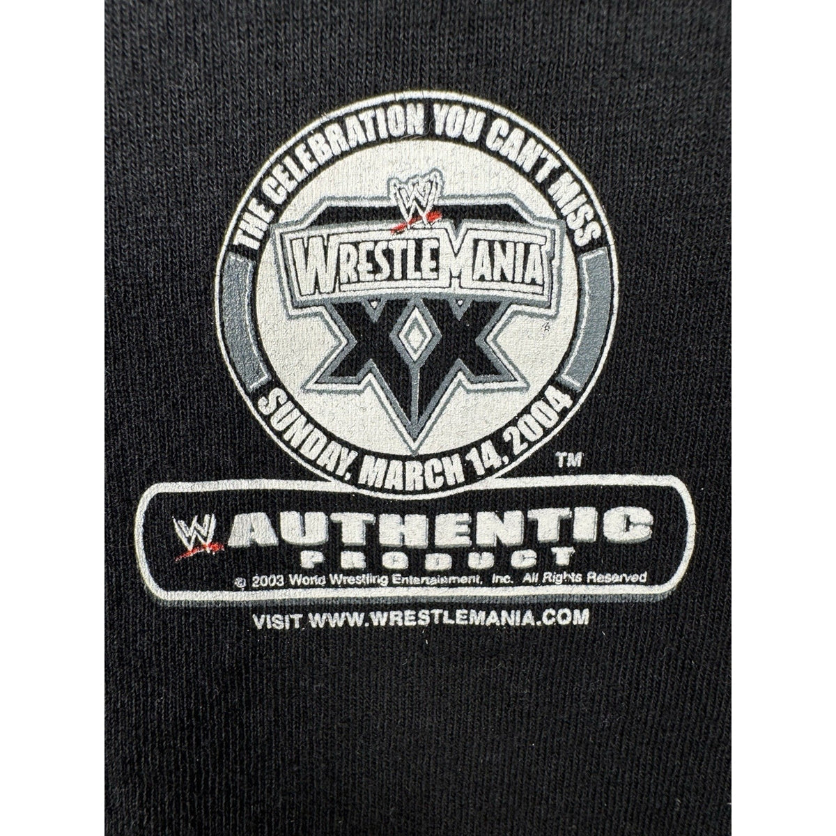 Vintage 2004 WWE Kevin Nash Big Daddy Cool Wrestlemania 20 Exclusive Shirt 19x26