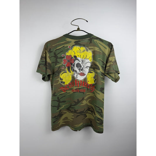 Vintage 2004 Deathwish Inc. Records Deathwish Witch City Camo Shirt Small 19x25