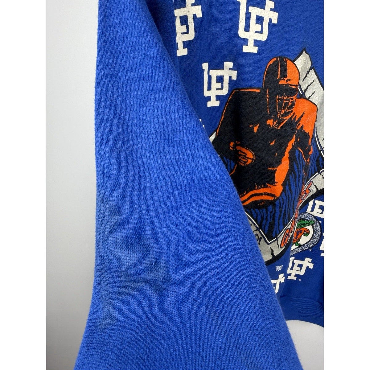 Vintage 90’s Florida Gators Big Graphic Front AOP NCAA Football Crewneck L 23x26