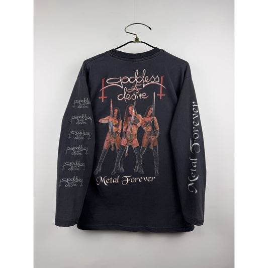 Vintage 1998 Goddess Of Desire Rare Dutch Heavy Metal Band Long Sleeve XL 23x30