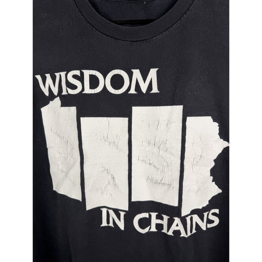 Vintage 2006 Wisdom In Chains Black Flag Parody Pennsylvania Hardcore XL 24x29