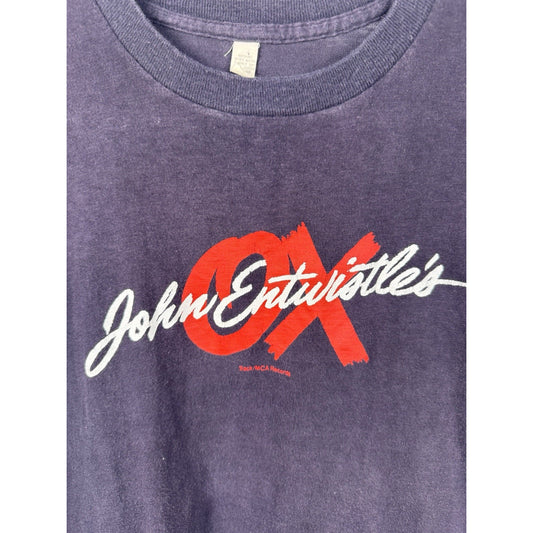 Vintage 1975 John Entwistle Ox Shirt The Who Extremely Rare Band Tee M 18x23