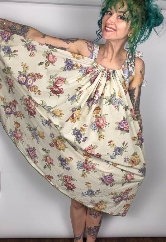 Secret Garden, double-strap maxi dress: OSFM