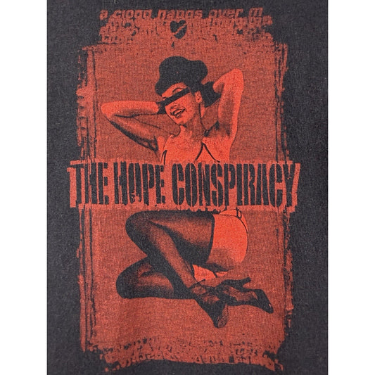 The Hope Conspiracy pinup girl shirt, Boston hardcore, 2000s, XL