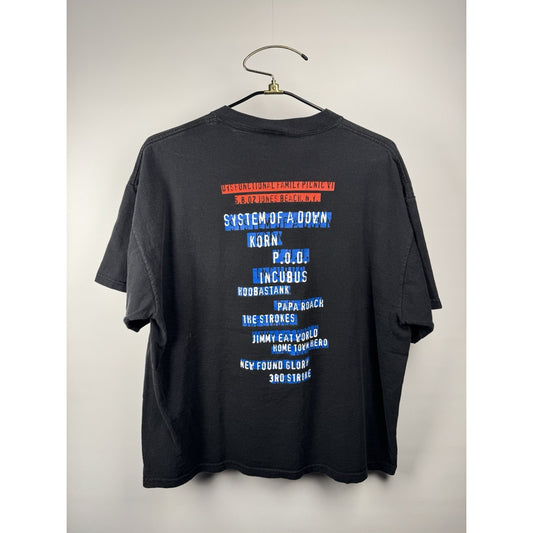 Vintage 2002 K-Rock Dysfunctional Family Picnic Shirt SOAD Korn Incubus XL 24x28