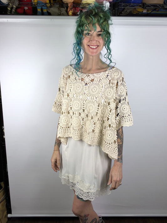 Handmade doily-lace statement top by Time to Waste — view 2