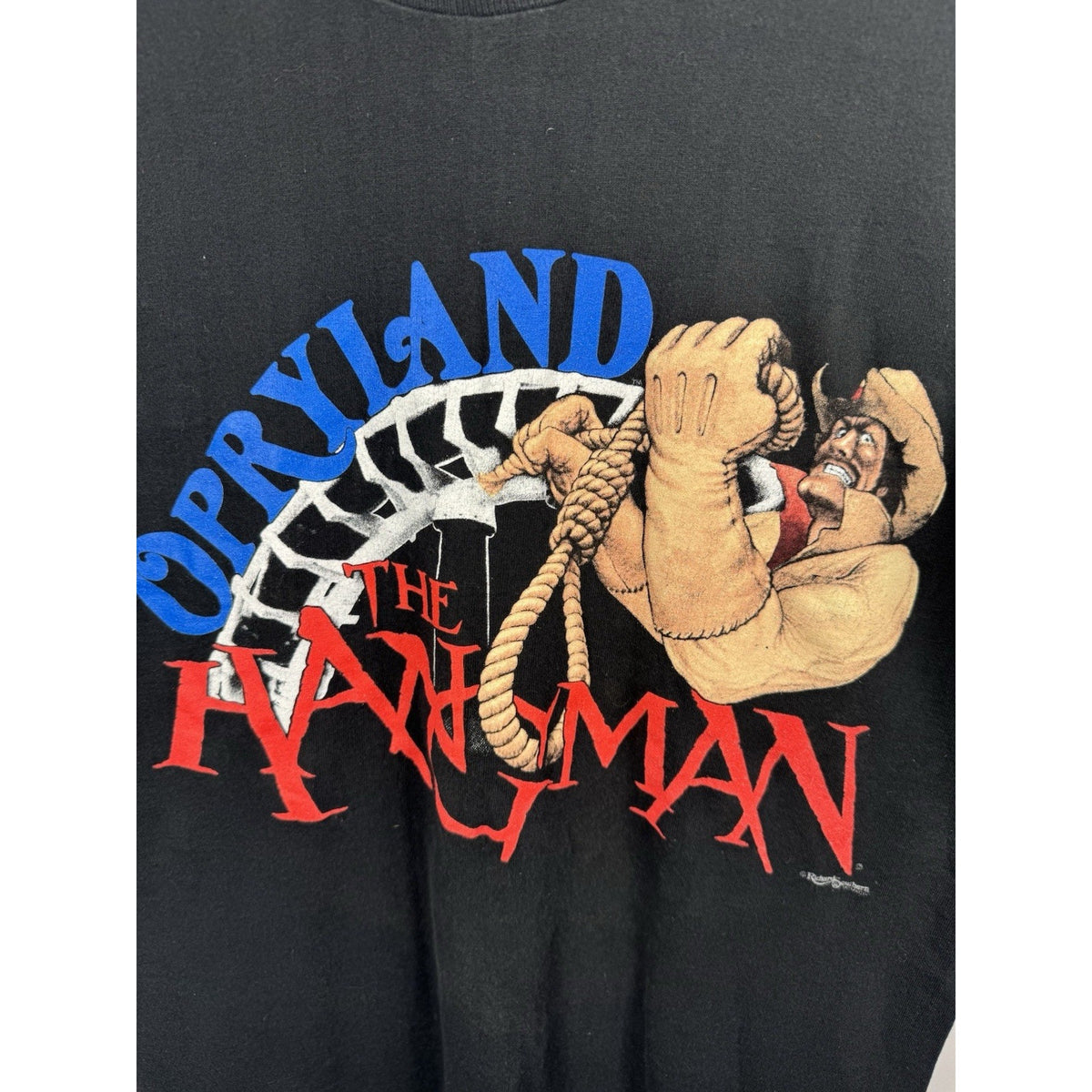 Vintage 90s Opryland Hangman roller coaster tee, single stitch, M