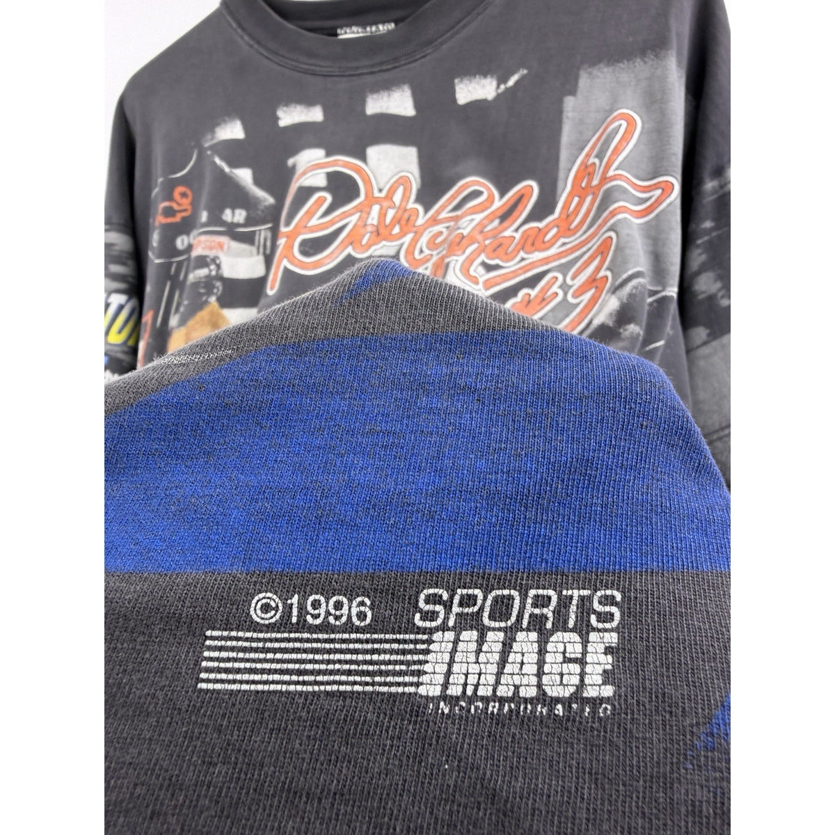 Vintage 1996 Dale Earnhardt Intimidator Rules AOP tee, Chase, XL