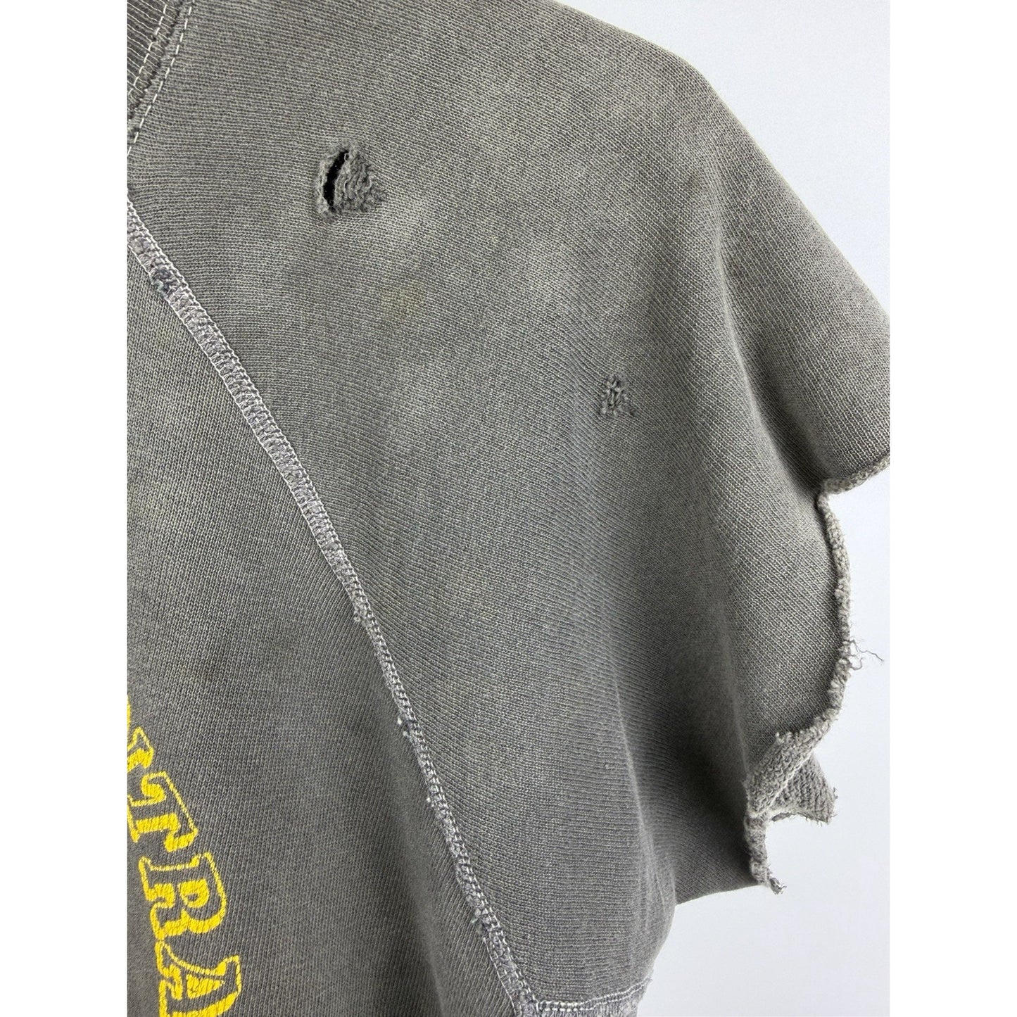 Vintage 60’s Thrashed Millington Central Trojans Crewneck Sweatshirt L 22.5x26