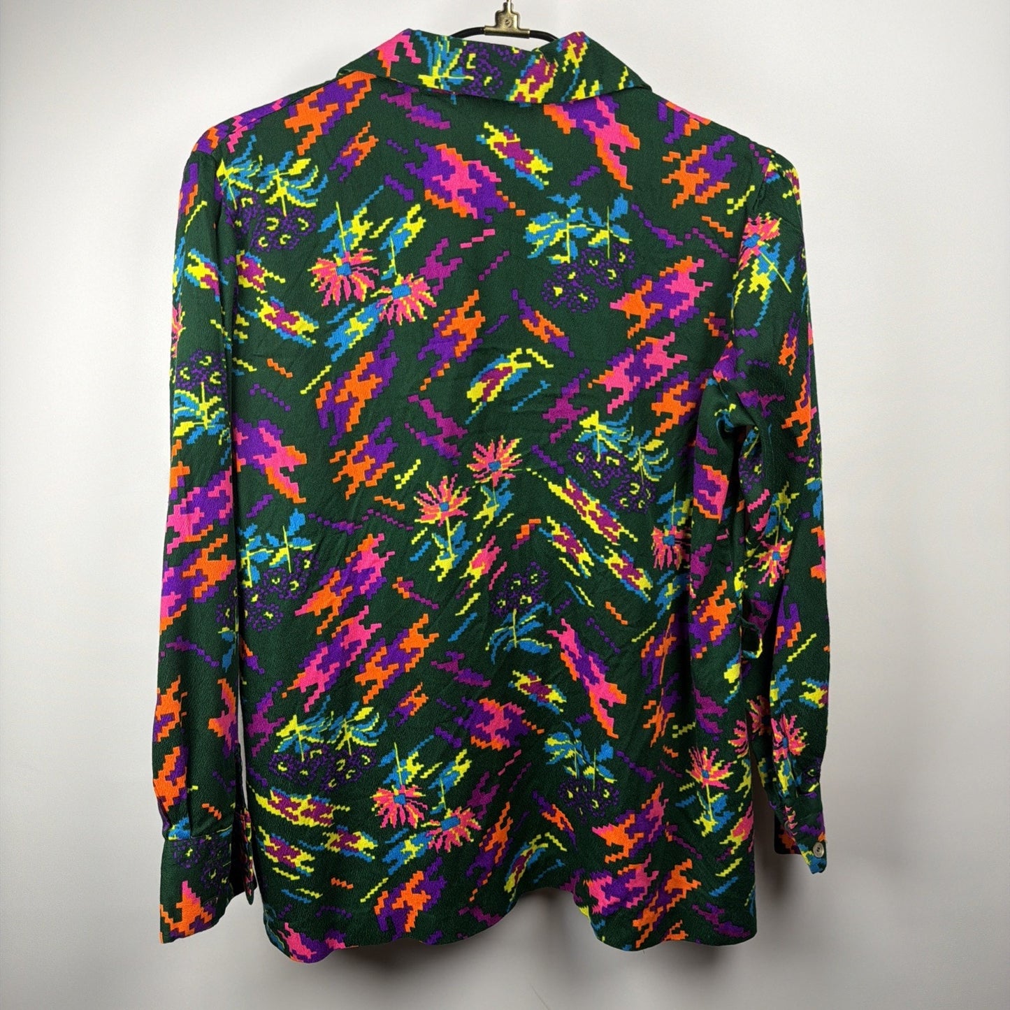 Vintage 1960s Miss Holly Psychedelic Floral Dagger Shirt - XL