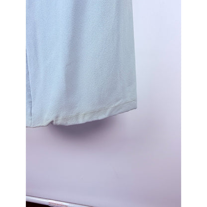 1960s baby blue mini dress empire waist xs knit sleeves