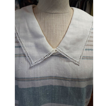 School Daze striped linen top (1970s)