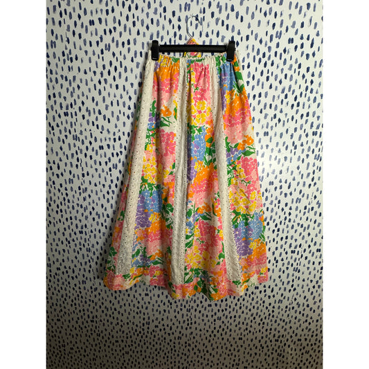 Life's a garden maxi skirt (1970s)