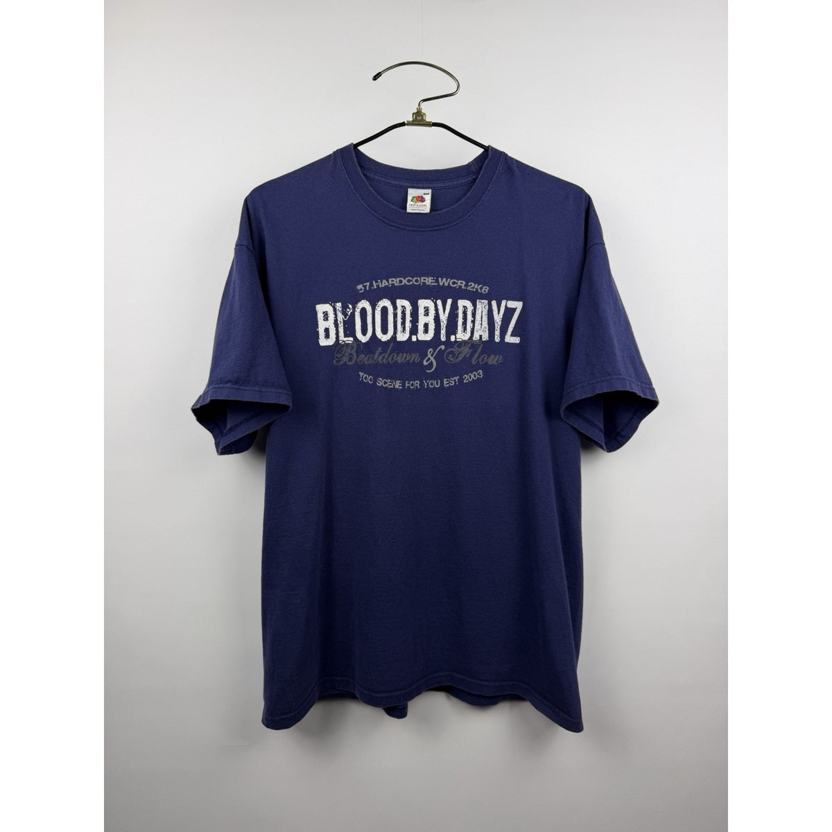 2008 Blood By Days beatdown hardcore tee, War City Records, XL