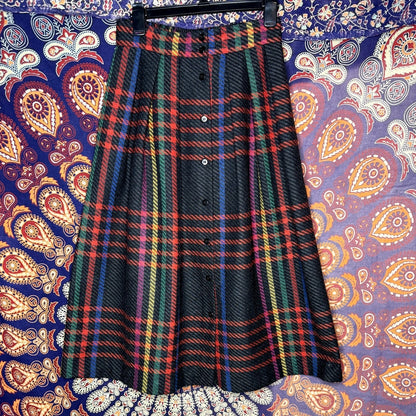 Winter brights, wool skirt (1970s)