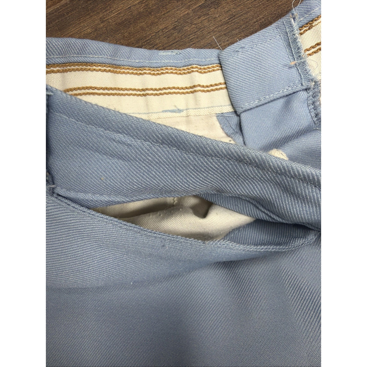 Vtg 70s Angels Flight Tobias Kotzin Light Blue Pants Womens Slim Straight 28x31