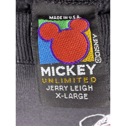 Vintage 90s Disney Mickey Mouse Jerry Leigh black crewneck, USA, XL