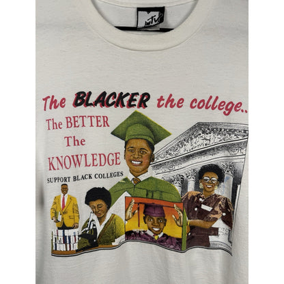 Vintage 1991 MTV The Blacker the College tee, single stitch, XL