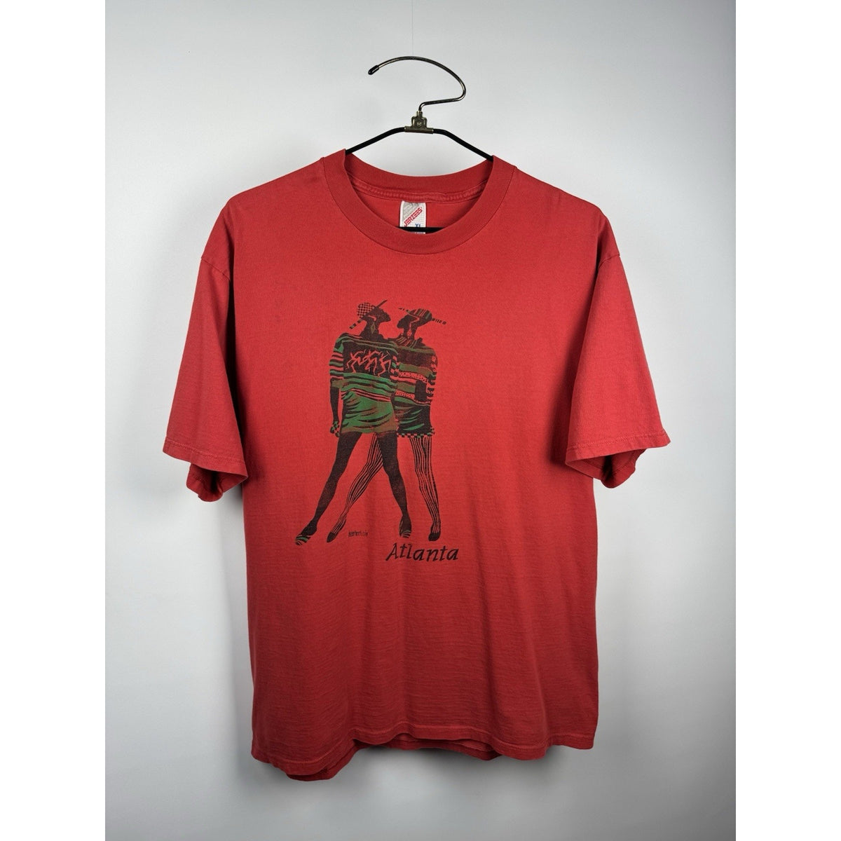 Vintage 90s Atlanta Bustertizin' culture tee, African art, Jerzees, XL