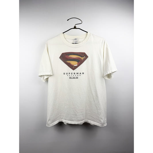 Vintage 2006 Superman Returns Movie Promo Shirt DC Comics Warner Bros XL 24x28