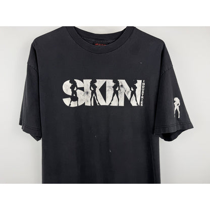 Vintage 2000s Skin Industries distressed tee, XL