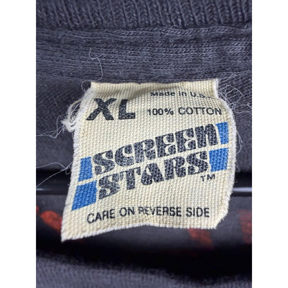 Vintage Kansas 1983 Drastic Measures Tee Single Stitch Double Sided XL 22.5x27