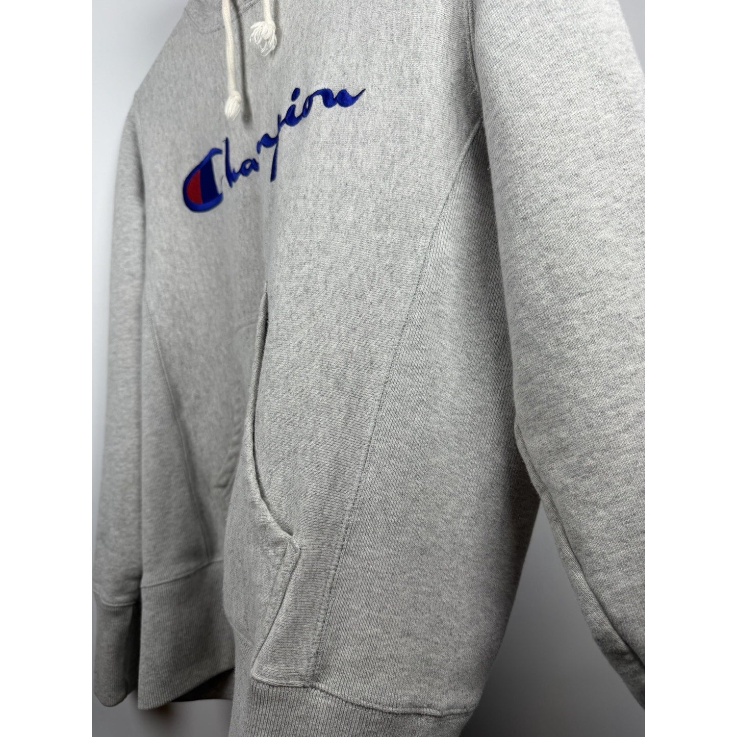 Vintage 1970’s Champion Reverse Weave Spellout Hoodie Sweatshirt Medium 21x25