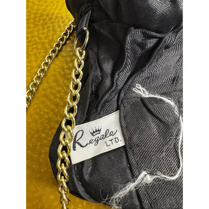 Vintage MCM 1950s La Regale Beaded flower Black Silver Gold evening Bag