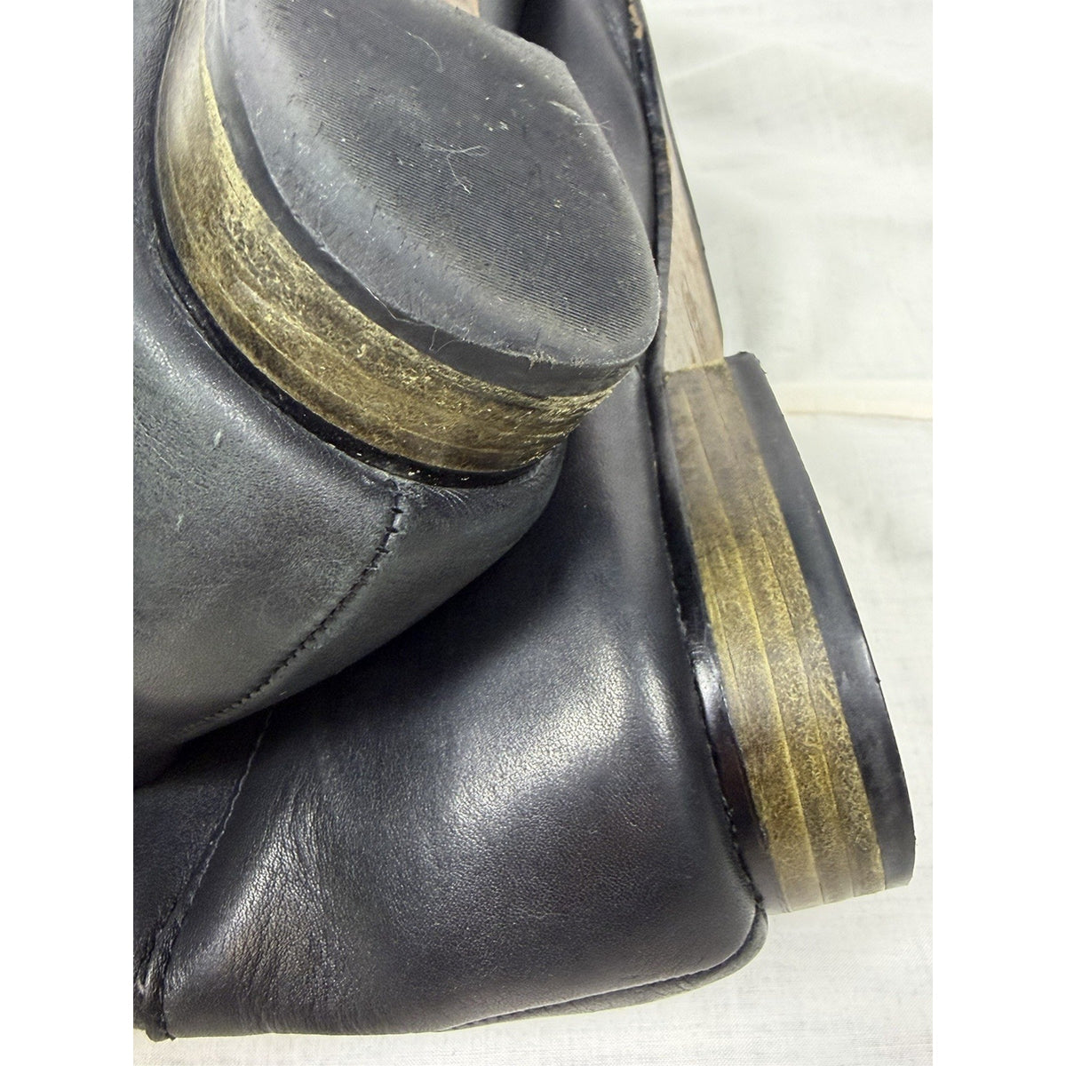 Coach Benita black leather over-the-knee riding boots, size 9.5 B