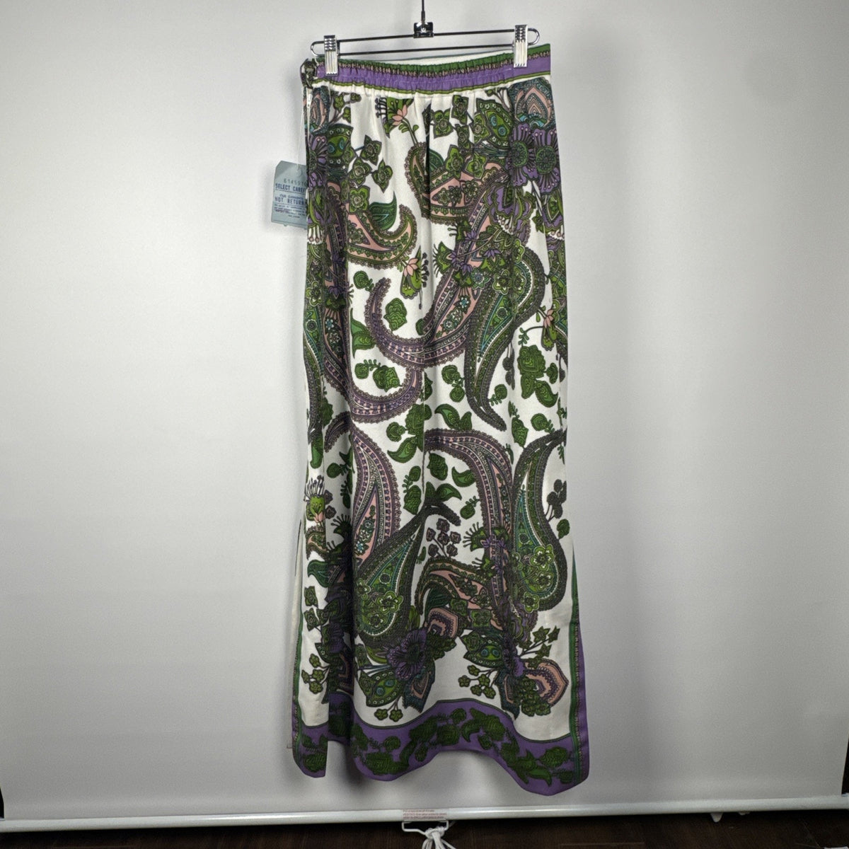 NWT Rare VTG Psychedelic Hippie 60s Floral Paisley Boho Maxi Skirt Small medium