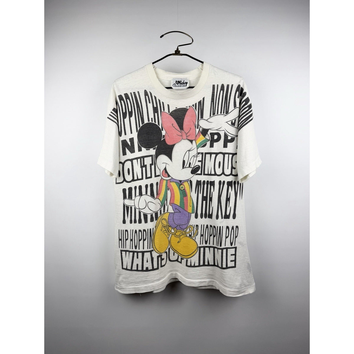 Vintage 90’s Disney Hip Hop Minnie Mouse AOP All Over Print Jerry Leigh XL 24x30