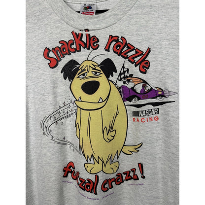 Vintage 1994 NASCAR Wacky Races Muttley TV promo tee, double sided, M