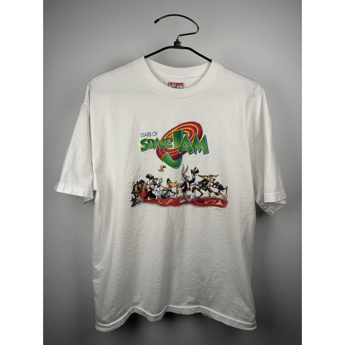 Vintage 1996 Space Jam Stars of Space Jam movie promo tee, Q-Tees, XL