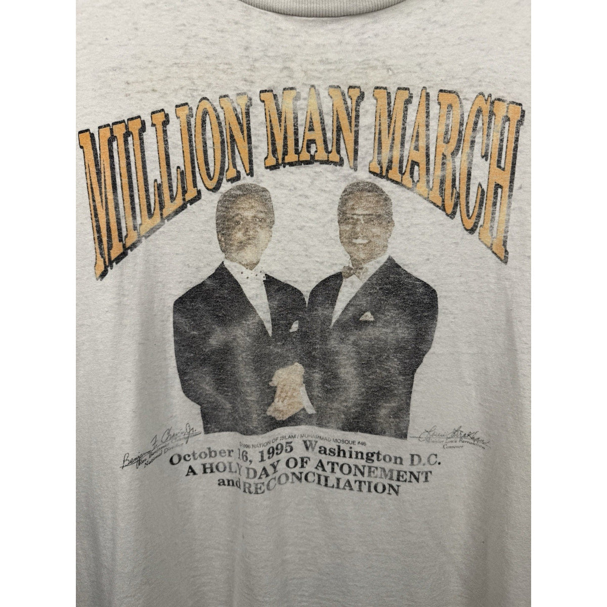 Vintage 1995 Million Man March tee, pledge on the back, Oneita, XL