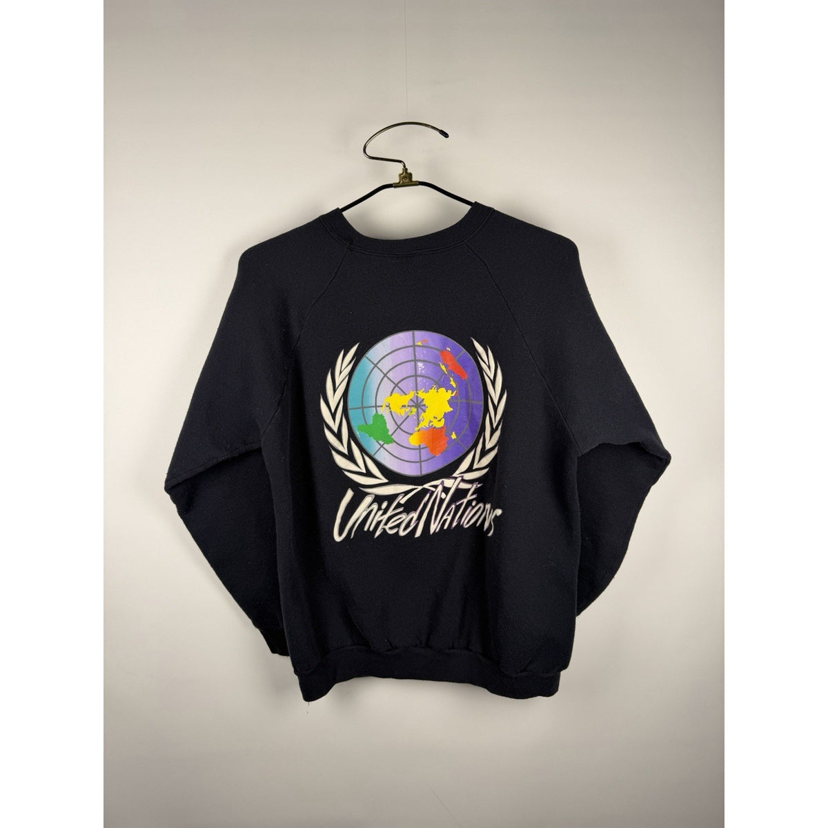 Vintage 1992 United Nations double sided crewneck sweatshirt, L