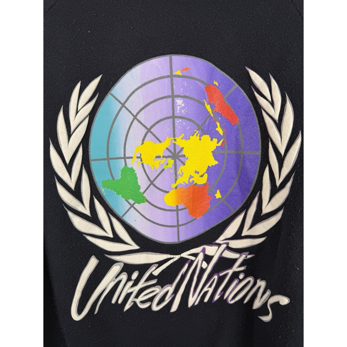 Vintage 1992 United Nations double sided crewneck sweatshirt, L