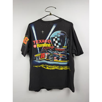 Vintage 90s Ernie Irvan Yates Rocket Nascar all over print tee, XL
