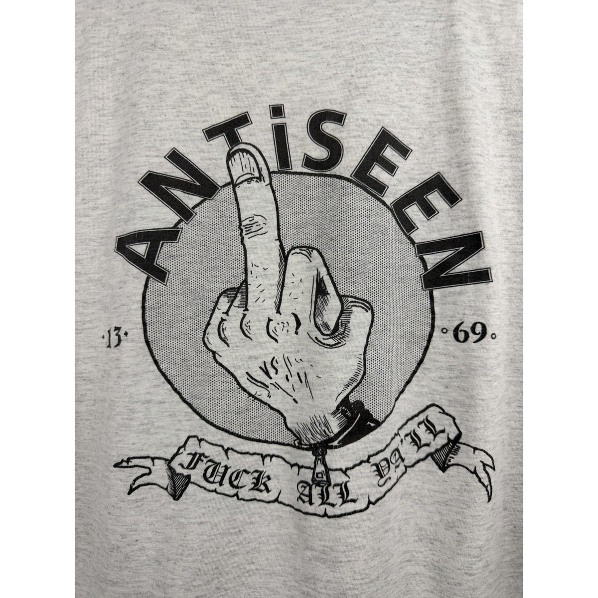 Vintage 90s ANTiSEEN "F*ck All Y'all" punk tee, double sided, XL