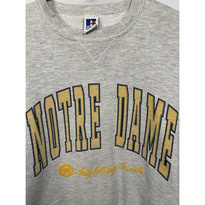 Vintage 90s Notre Dame Russell Athletic gray crewneck sweatshirt, L