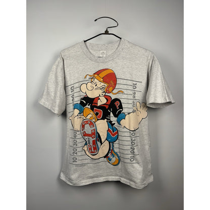 Vintage 1993 Popeye touchdown football tee, single stitch, USA, L