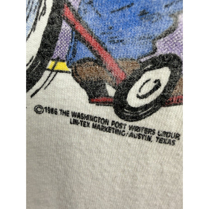 Vintage 1986 Bloom County Ahead Warp Zillion Cartoon Tee Single Stitch XL 23x30