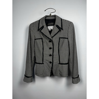 Vintage Rickie Freeman for Teri Jon gingham wool blazer, Saks, 2 (XS)